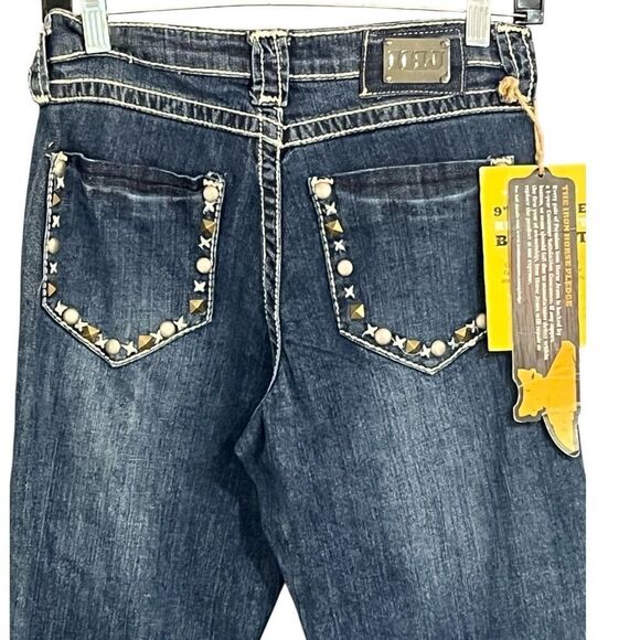 Iron Horse Woman’s Premium Handmade Vintage Inspired Boot Cut Embellishments Jea - Picture 4 of 12